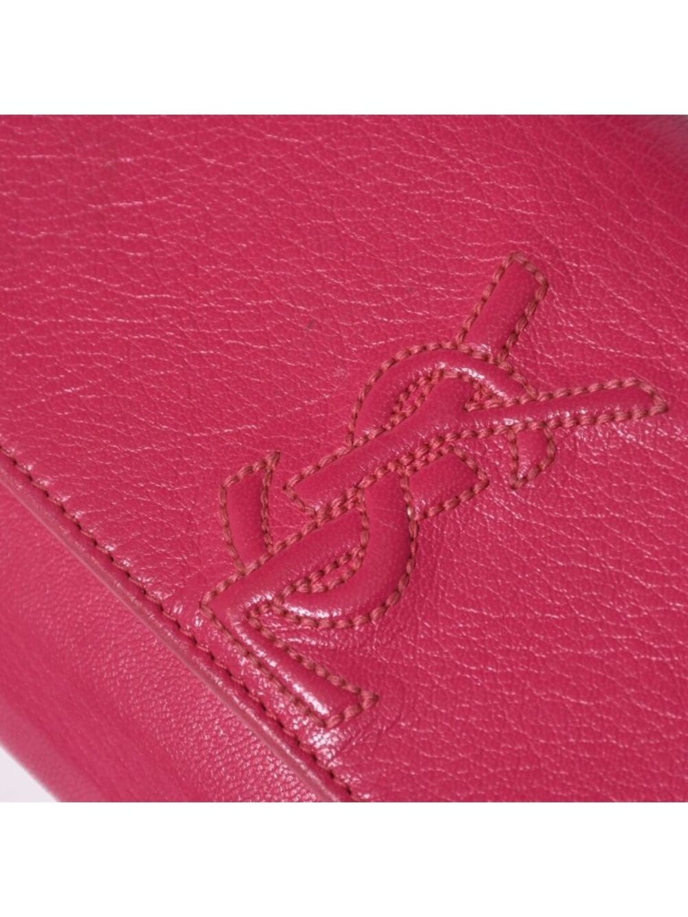 Saint Laurent Belle de Jour Clutch Fuchsia Pink Silver - Picture 9 of 16